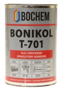 KLEJ TAPICERSKI BONIKOL  T - 701 DO GĄBKI FILCU TKANIN