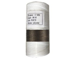 Nić płaska 1mm/woskowana/100m/ciemny brąz/881