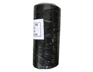 Nić płaska 1mm/woskowana/100m/czarny