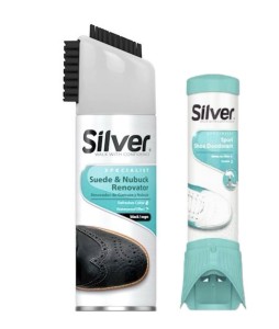 SILVER SPRAY DO NUBUKU I ZAMSZU 250ML CZARNY + dezodorant 