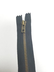 Zamek metalowy z suwakiem №5/18cm/antyk/1226