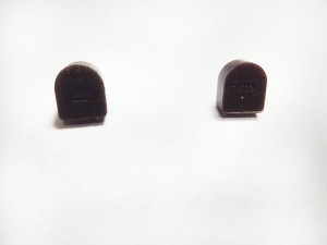 Fleki z bolcem/kolor brąz/10,5x12,5mm