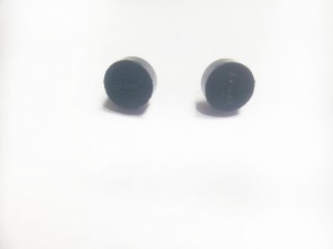 Fleki z bolcem/kolor czarny/14mm
