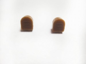 Fleki z bolcem/kolor karmel10,5x12mm