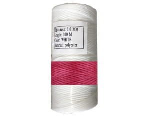 Nić płaska 1mm/woskowana/100m/ciemno różowy/1051