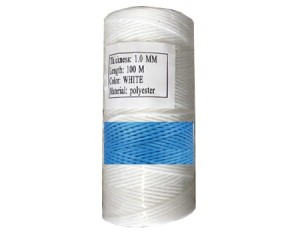 Nić płaska 1mm/woskowana/50m/jasno niebieski/f76