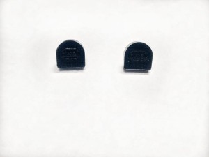 Fleki z bolcem/kolor czarny/12x12mm