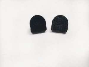 Fleki z bolcem/kolor czarny/16x16mm