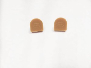 Fleki z bolcem/kolor beż/16x16mm
