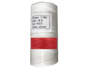 Nić płaska 1mm/woskowana/50m/czerwony/1253