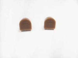 Fleki z bolcem/kolor karmel/12x12mm